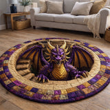 Majestic Dragon Quilted Round Mat