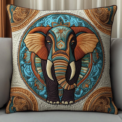 Boho Bliss Elephant Quilted Pillowcase