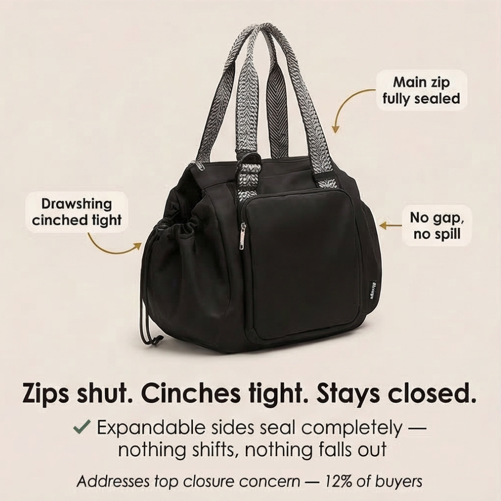 Large Expandable Convertible Travel Tote Bag