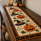 Halloween Pumpkin Witch Hat Quilted Table Runner