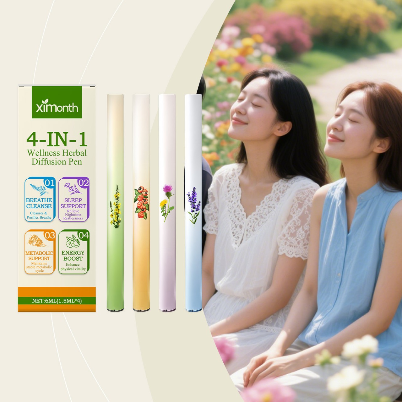 4-in-1 Herbal Diffuser Pen by Pure Botanicals
