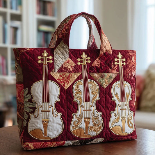Vintage Violin Handmade Tote Bag