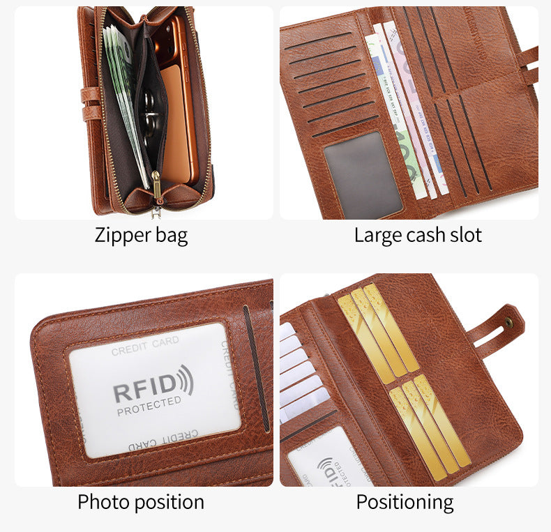 RFID Blocking Leather Wallet