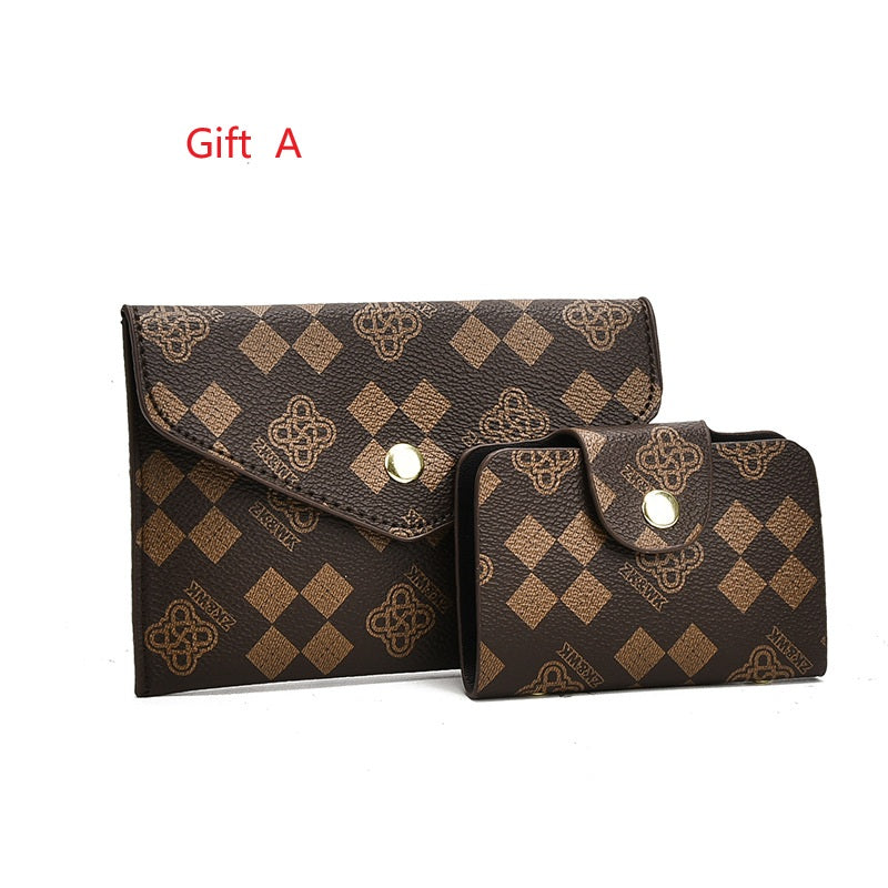 3 PCS Women's Elegant Embroidered Pattern Tote Bag