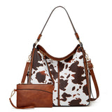 Luxury Leather Print Hobo Anti-theft Handbag