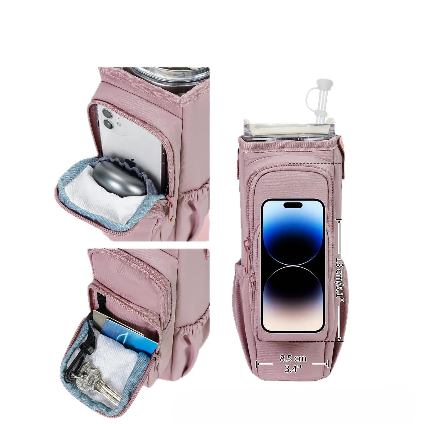 Shoulder Bag with Water Bottle Pocket