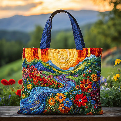 Bohemian Chicken Quilted Tote Bag