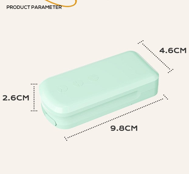 Portable Pill Box With Cutter