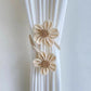 Twisted Boho Flower Curtain Tiebacks for Curtains