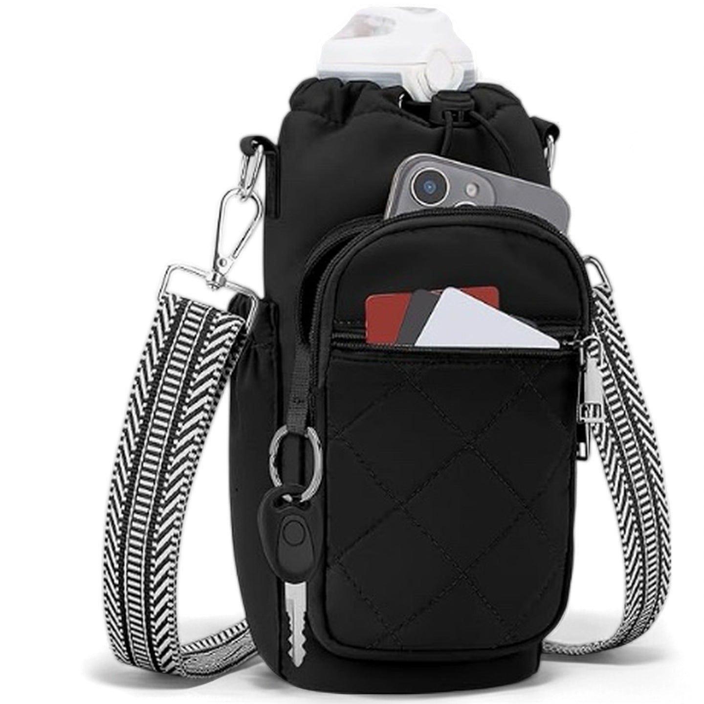 Shoulder Bag with Water Bottle Pocket