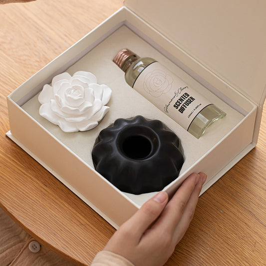 Home Handcrafted Gypsum Camellia Passive Essential Oil Diffuser