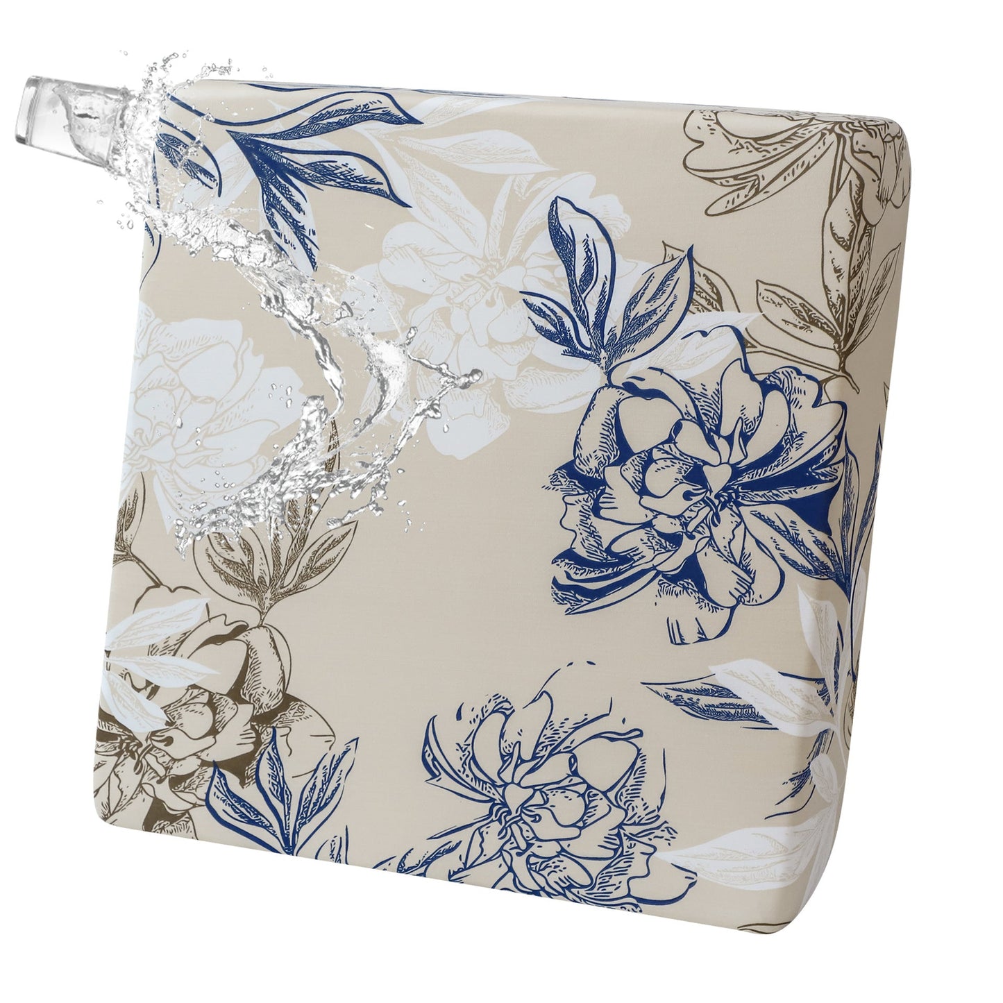 Waterproof Patio Floral Printed Stretch Cushion Covers