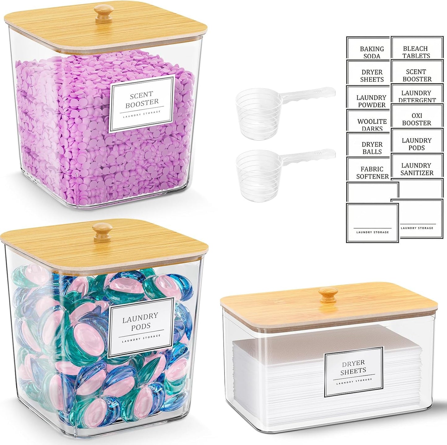 Clear Laundry Room Storage Pods Container