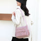 Nylon Lightweight Single Shoulder Bag with Multiple Pockets