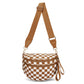 Plus Size Checkered Nylon Crossbody Bum Bag