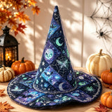 Galaxy Skull Glow Patchwork Handcrafted Quilted Witch Hat