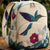 Hummingbird & Wild Flower Quilted Backpack