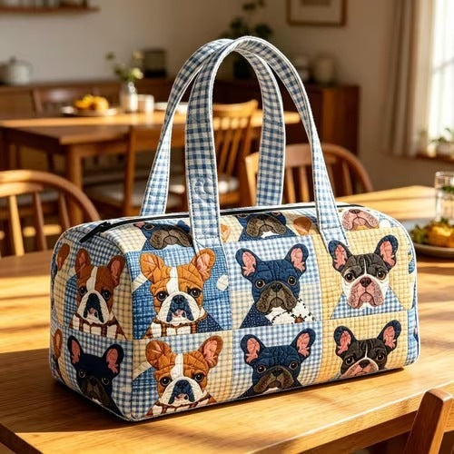 3D Printed Short-Distance Portable Quilted Travel Bag