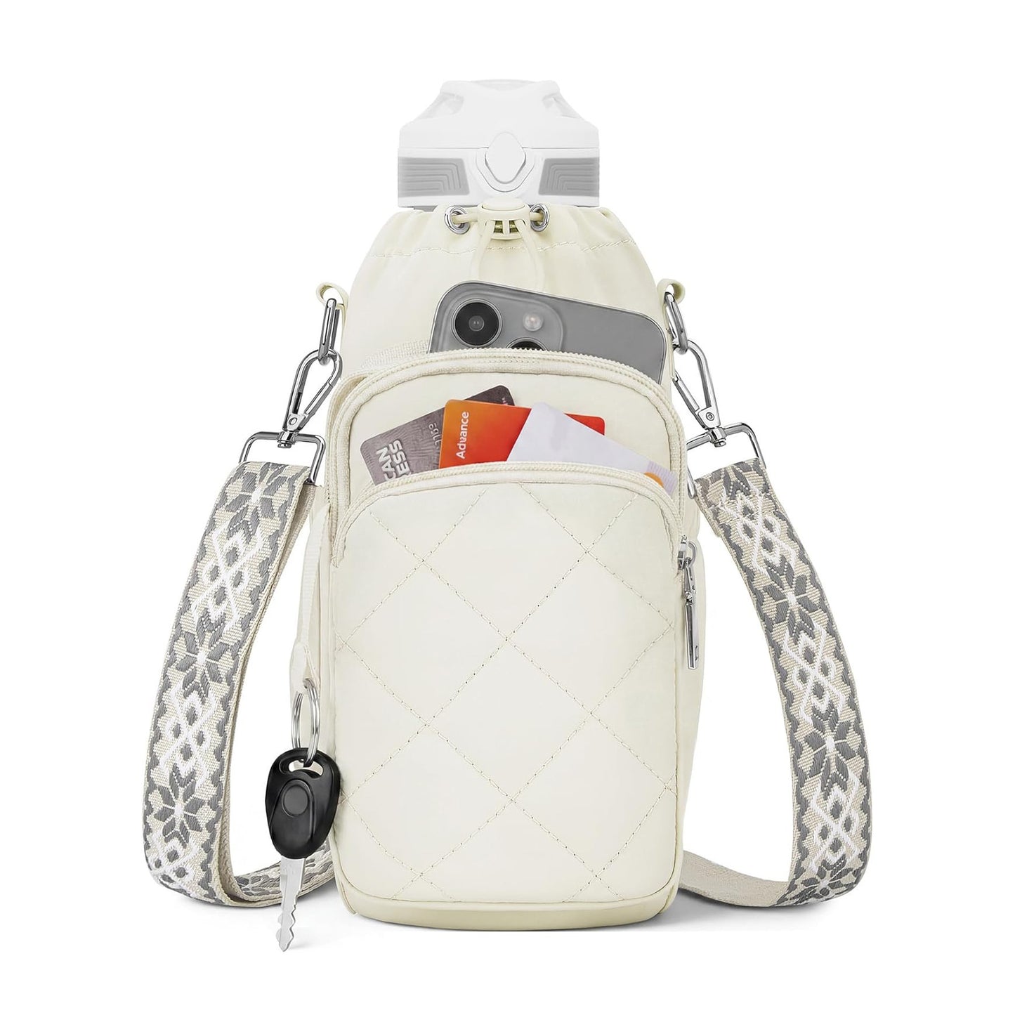 Shoulder Bag with Water Bottle Pocket