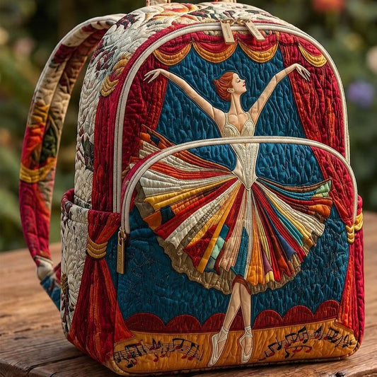 Ballet Dancer Theater Quilted Backpack
