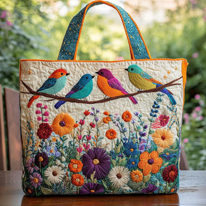 Bird Family Handmade Tote Bag