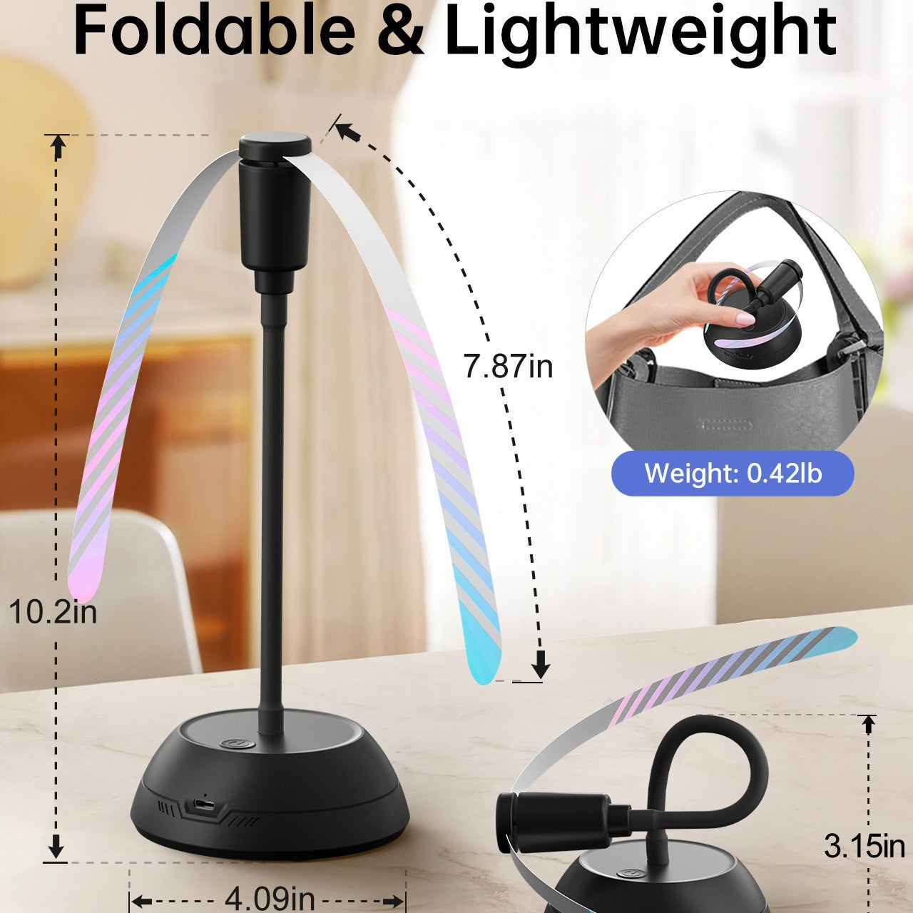 Portable Fly Repellent Fan for Tables
