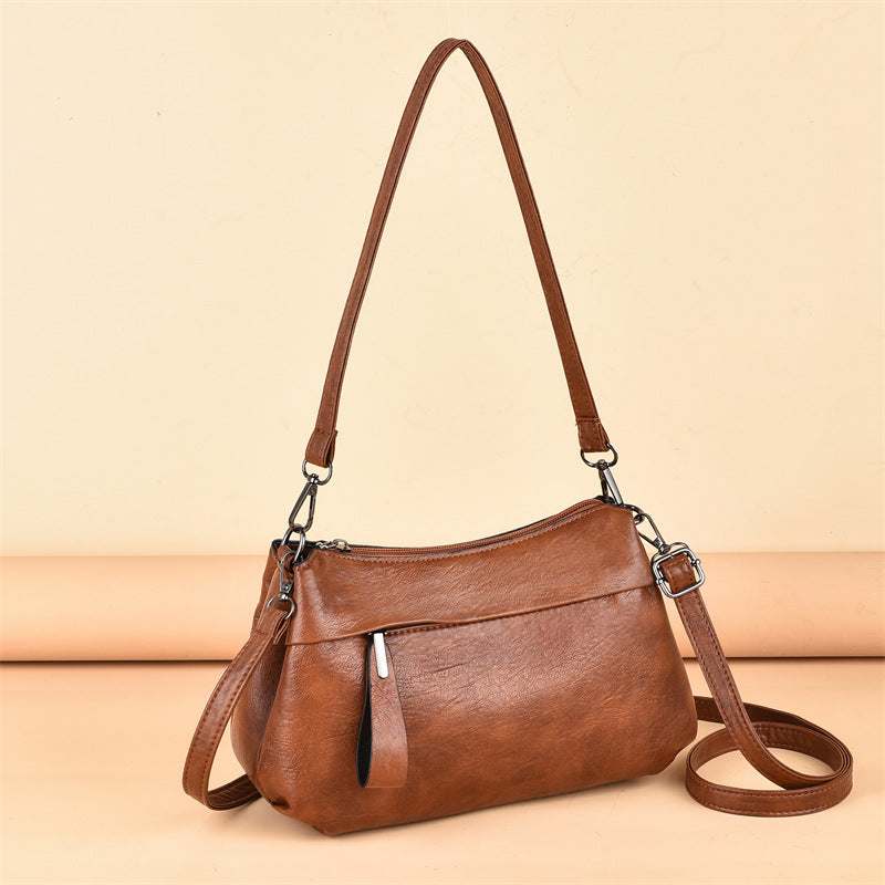 PU Leather Multi-Pocket Crossbody Bag