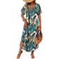 V Neck Slit Casual Beach Dress