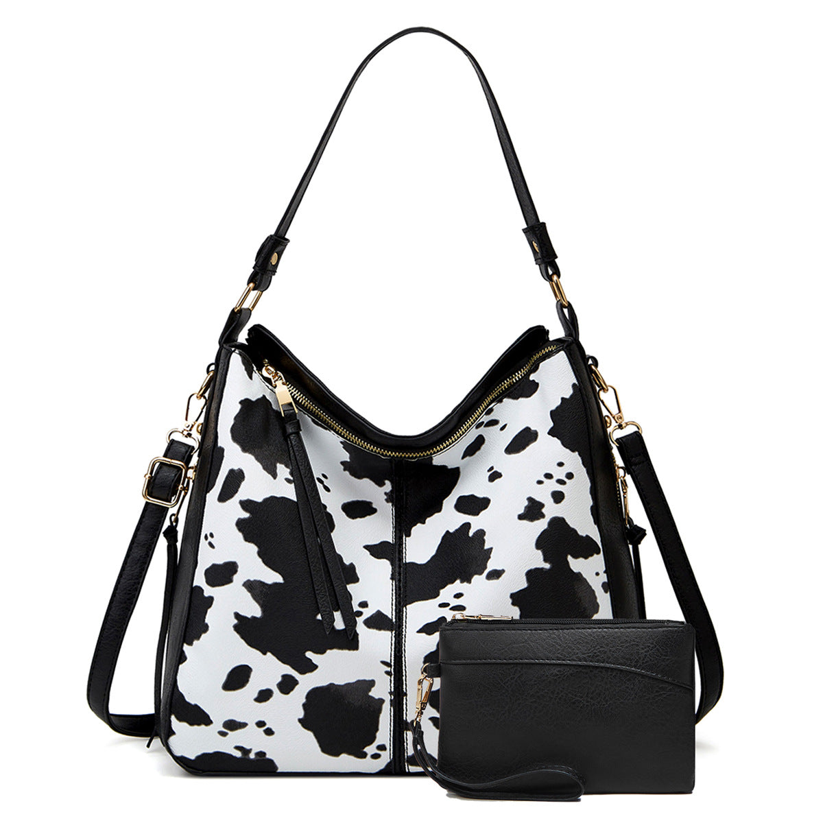 Luxury Leather Print Hobo Anti-theft Handbag
