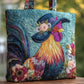 Bohemian Chicken Quilted Tote Bag