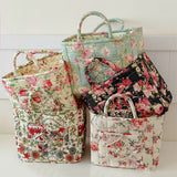 Large Capacity Floral Interior Storage Basket