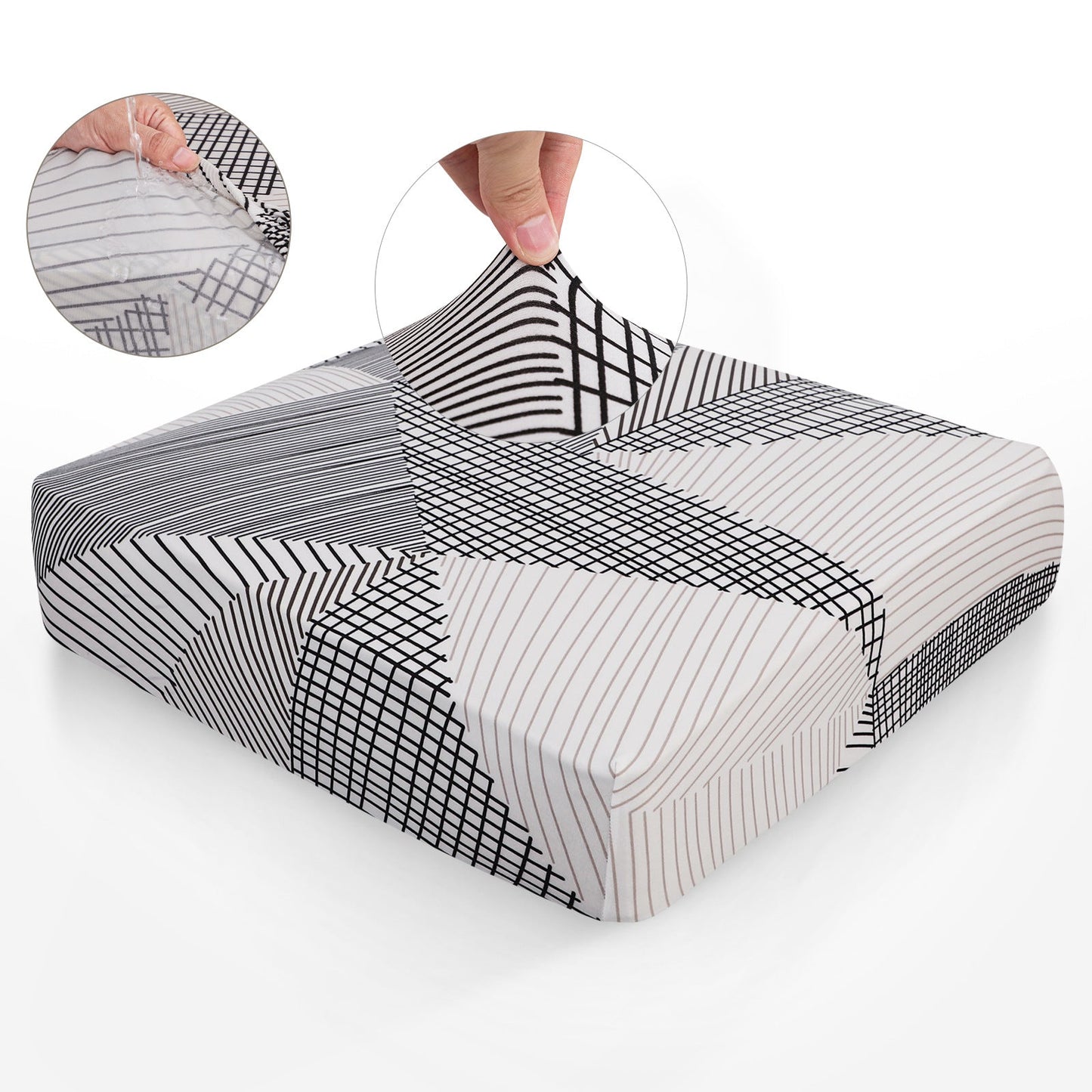 Waterproof Patio Floral Printed Stretch Cushion Covers