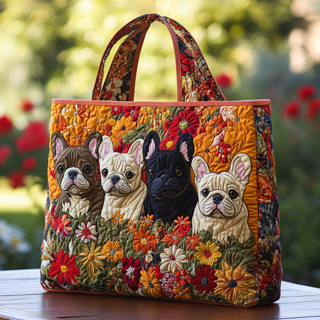 Bohemian Chicken Quilted Tote Bag