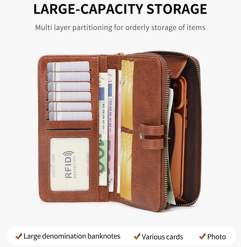 RFID Blocking Leather Wallet