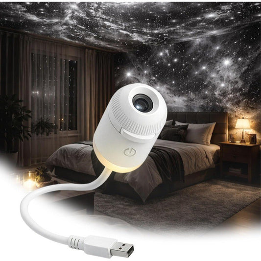2-in-1 Galaxy Projector with Starry Sky Design and Night Light