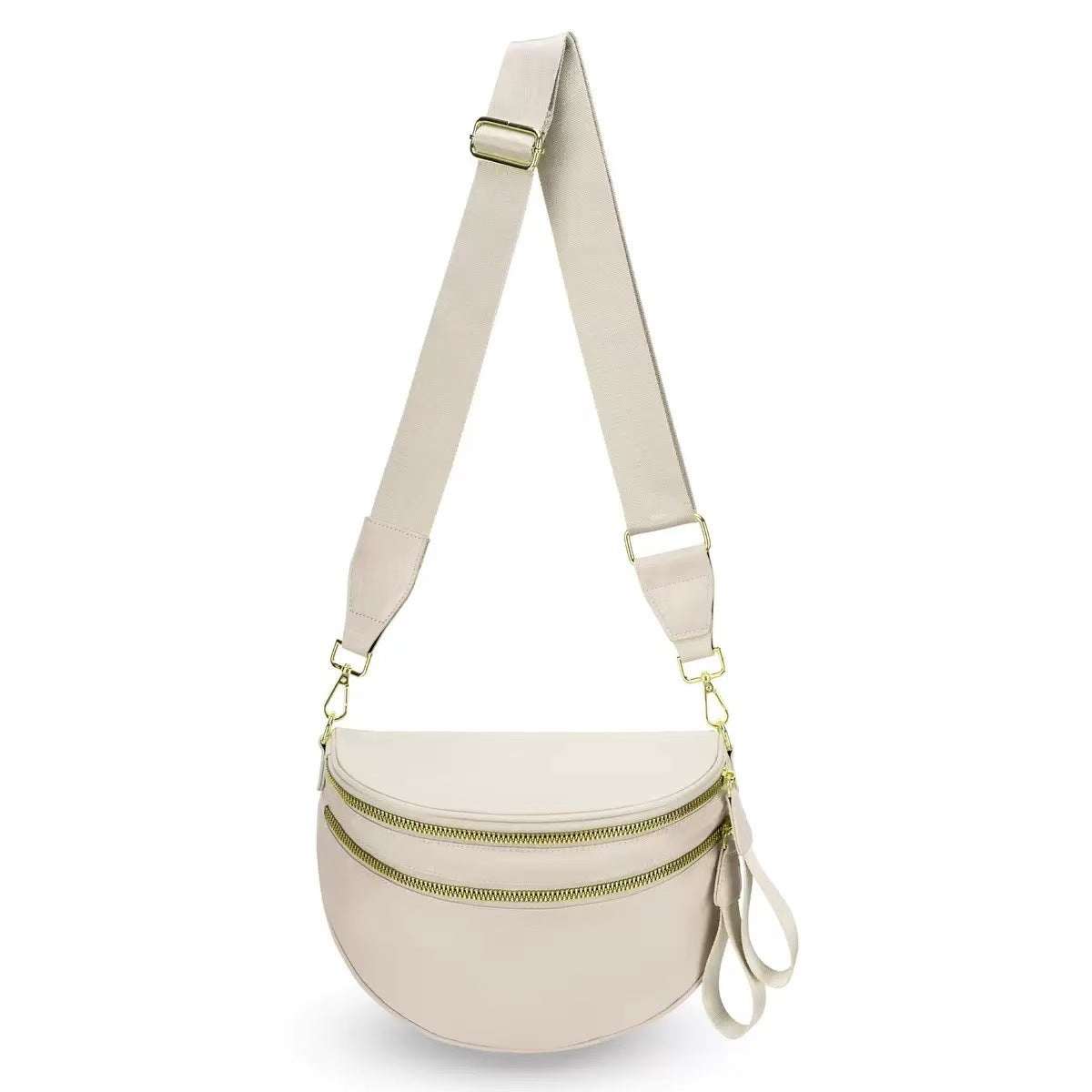 Plus Size Checkered Nylon Crossbody Bum Bag
