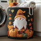 Plaid Gnome Pumpkin Maple Leaf Quilted Laundry Basket