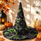 Monster Green Slime Patchwork Handcrafted Quilted Witch Hat