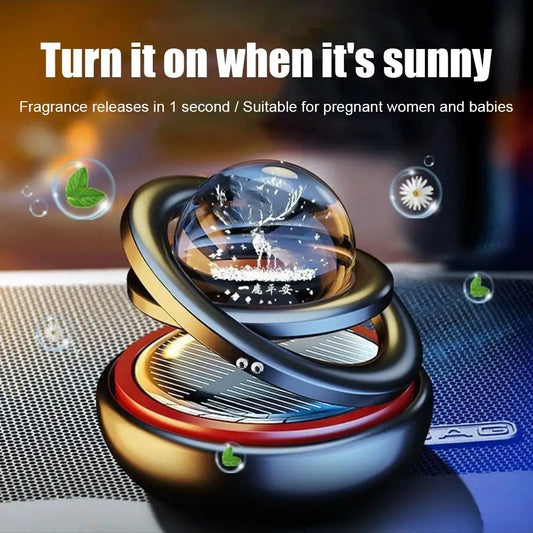 Car Double Suspended Crystal Ball Aromatherapy Perfume