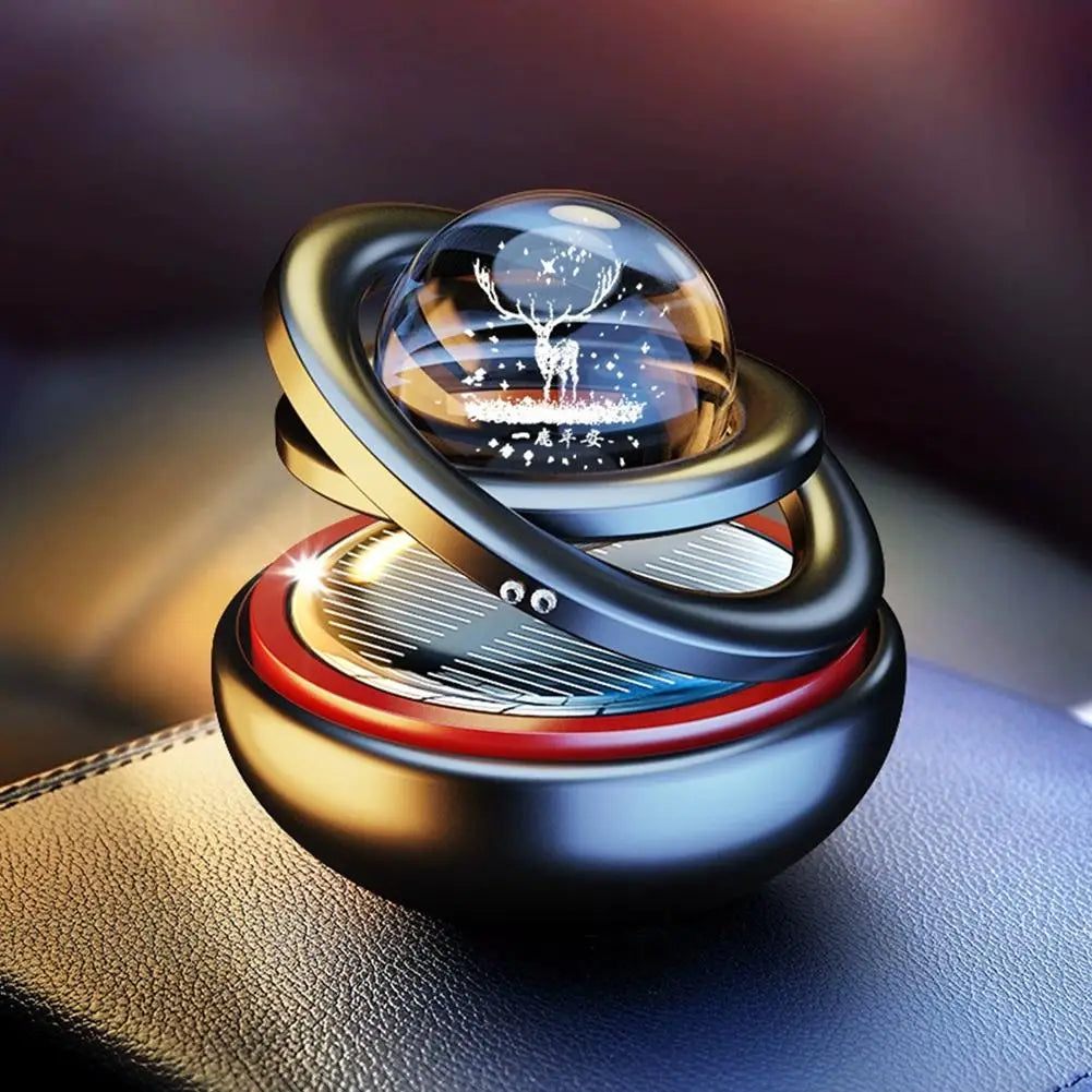 Car Double Suspended Crystal Ball Aromatherapy Perfume