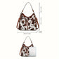 Luxury Leather Print Hobo Anti-theft Handbag