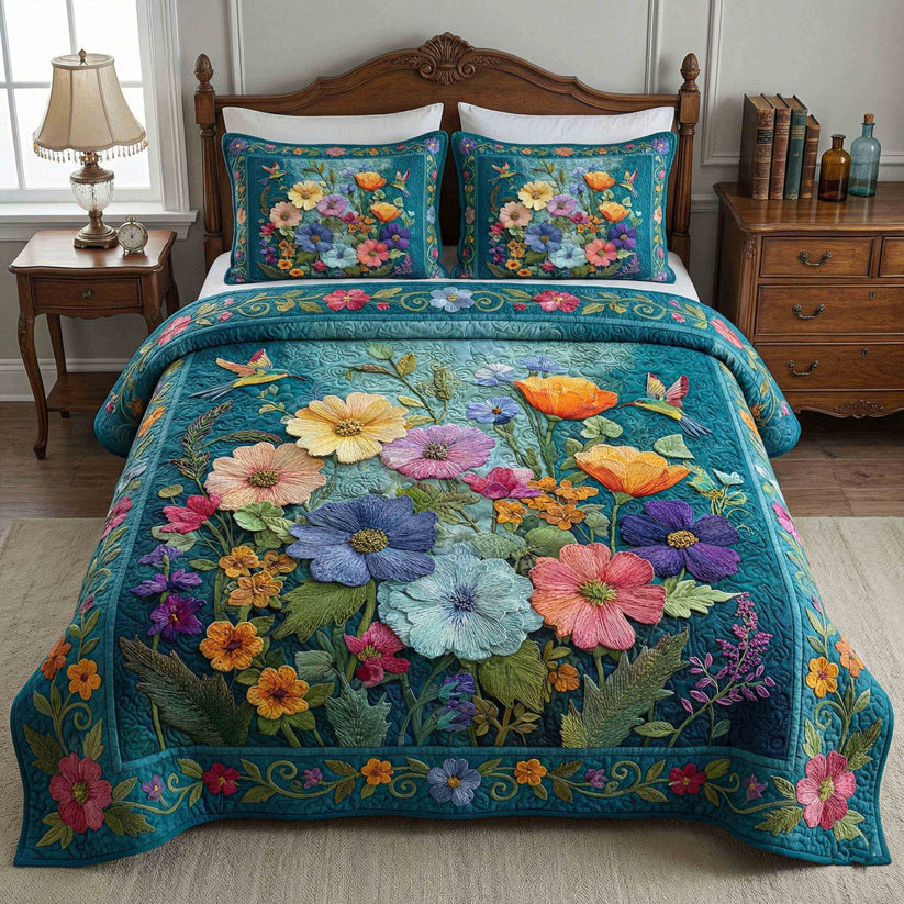Soft Petal Dream Quilted Bedding Set