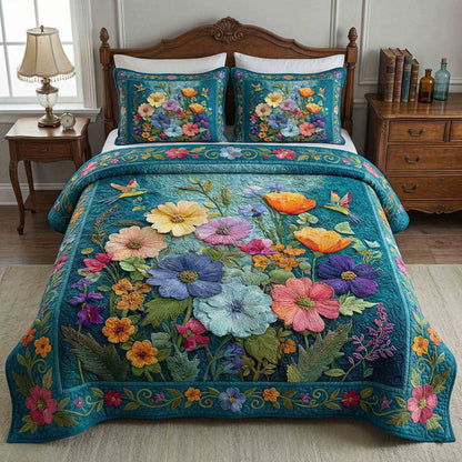 Soft Petal Dream Quilted Bedding Set