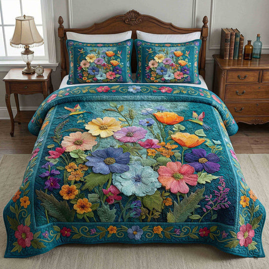 Soft Petal Dream Quilted Bedding Set