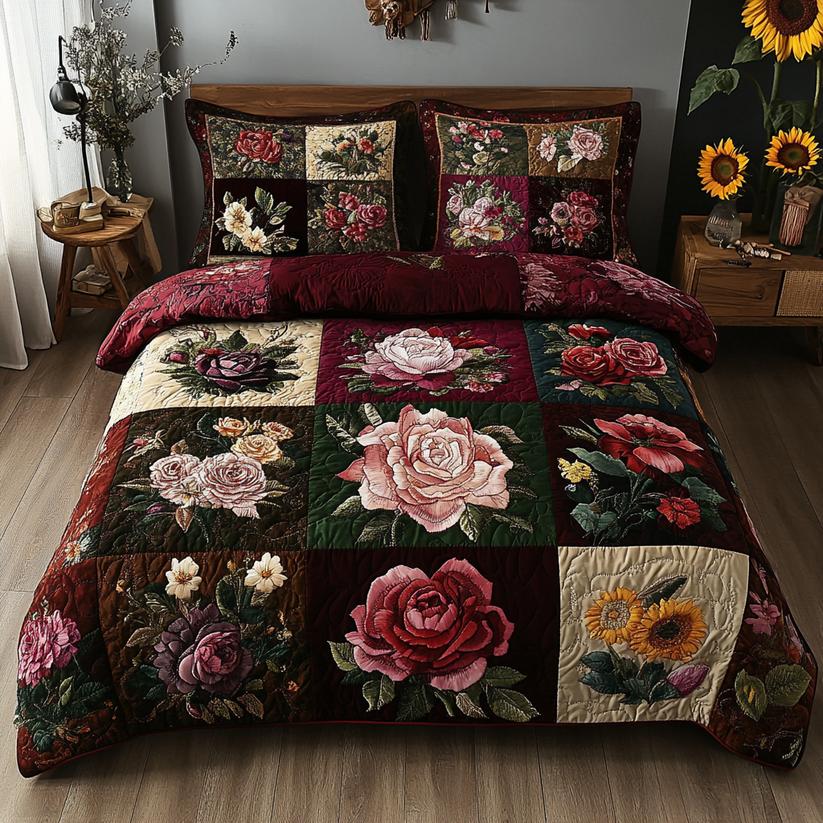 Springtime Quilted Bedding Set