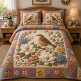 The Magnolia & Songbird Quilted Bedding Set