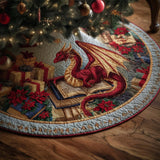 Library Dragon Quilted Tree Skirt