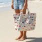 Love Letter Graffiti Print PVC Tote Bag
