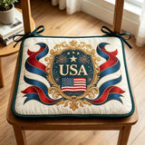 USA Patriotic Quilted Chair Cushion
