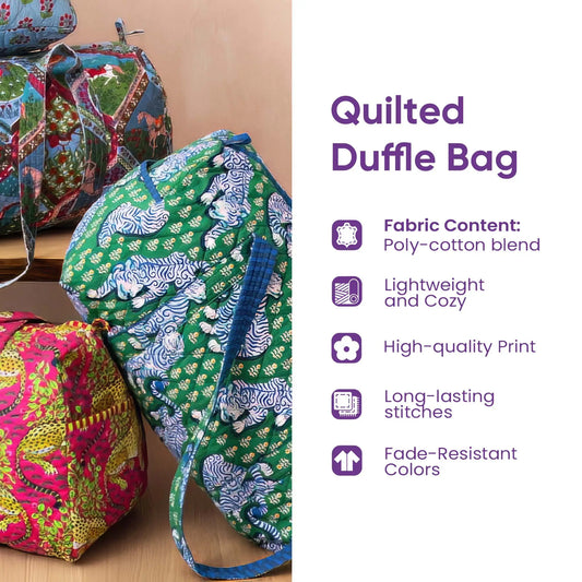 Cat Bliss Quilted Duffle Bag